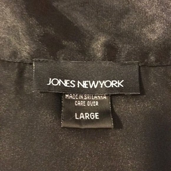 Jones New York Black Satin Logo Pajamas - Picture 12 of 12